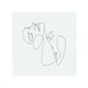 image 1 of Man and woman touch by one line Designer Splash Back | White