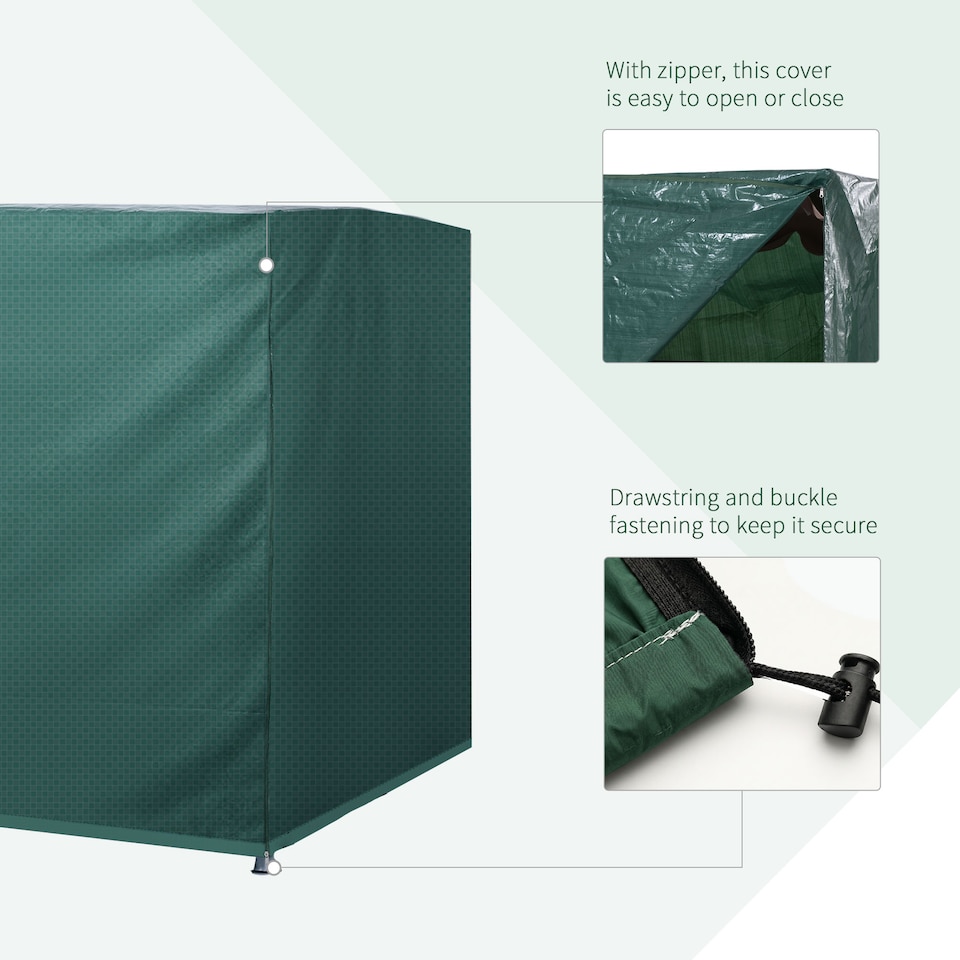 image 1 of Outsunny Patio Swing Chair Cover Garden Furniture Protector 215x155x150cm Green | Green | Dark Green