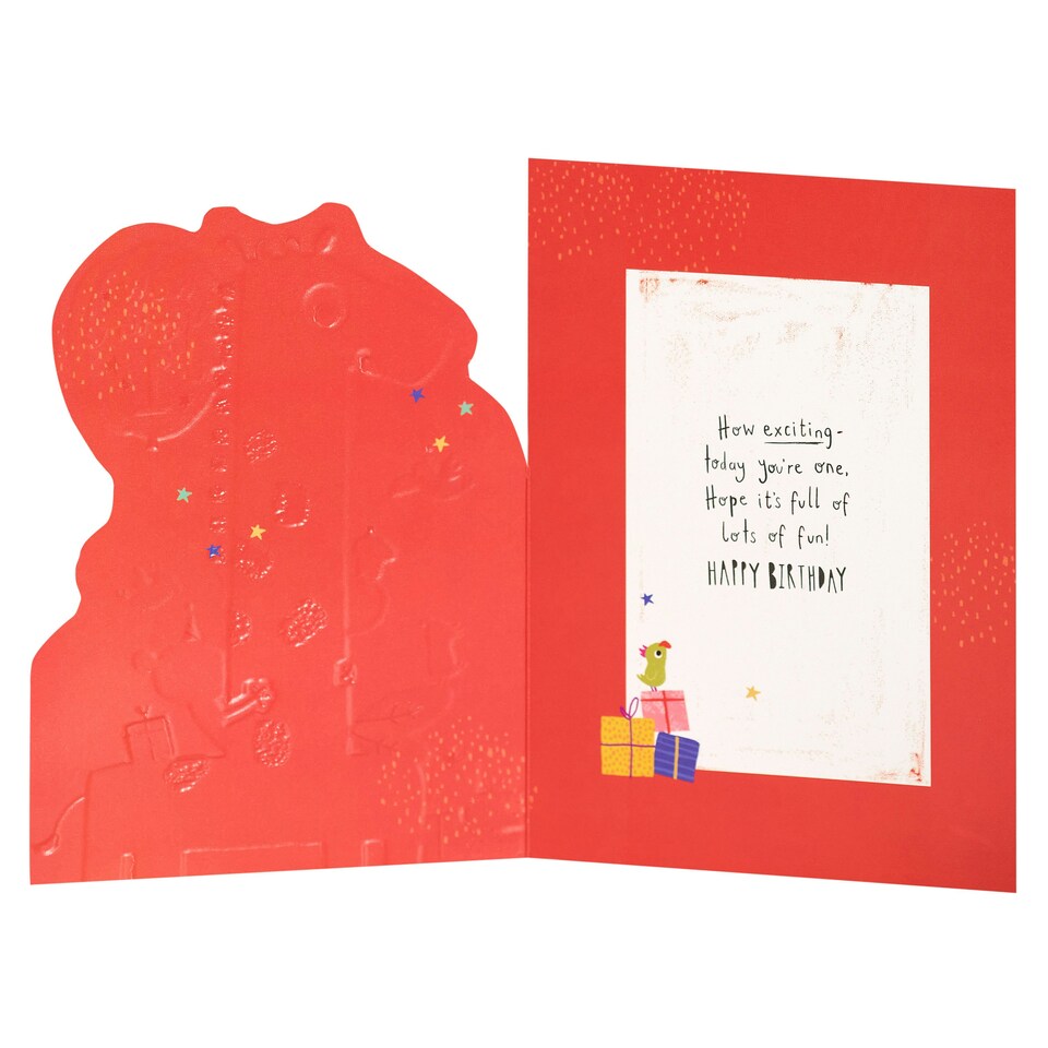 image 1 of 1st Birthday Card - Age 1 Fun Giraffe