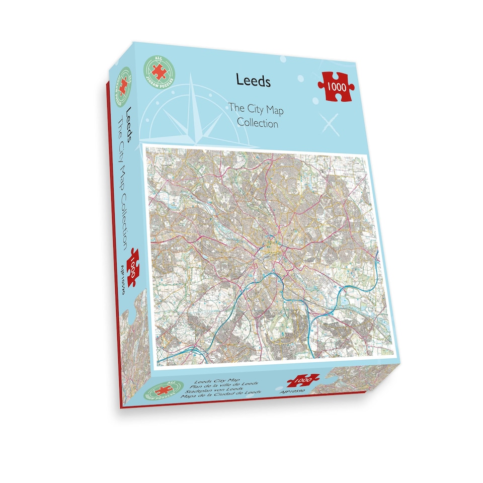 image 1 of Leeds City Map 1000 Piece Jigsaw Puzzle