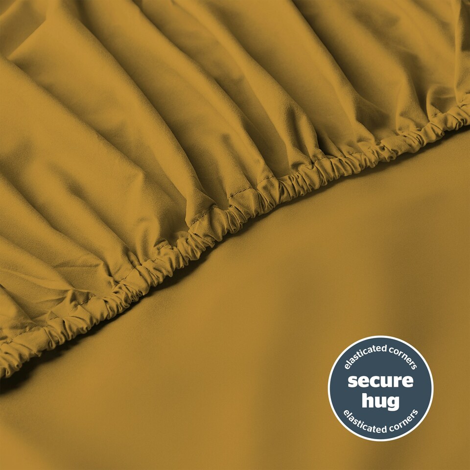 image 1 of Silentnight Supersoft Fitted Sheet Yellow | Ochre | Double