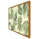 image 4 of Tropical leaves on yellow (Picture Frame) Brown | XL
