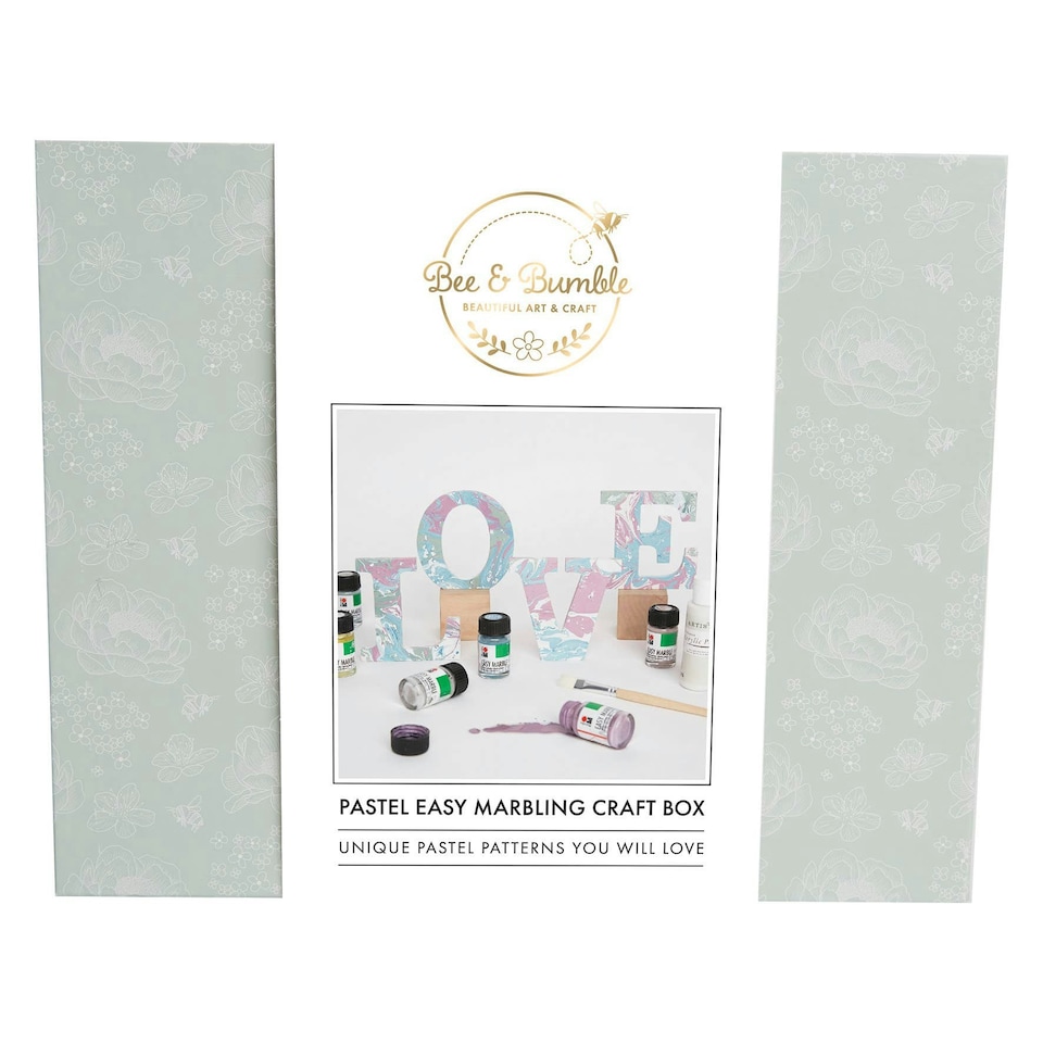 image 1 of Bee & Bumble Easy Marbling, Pastel, Single Craft Kit