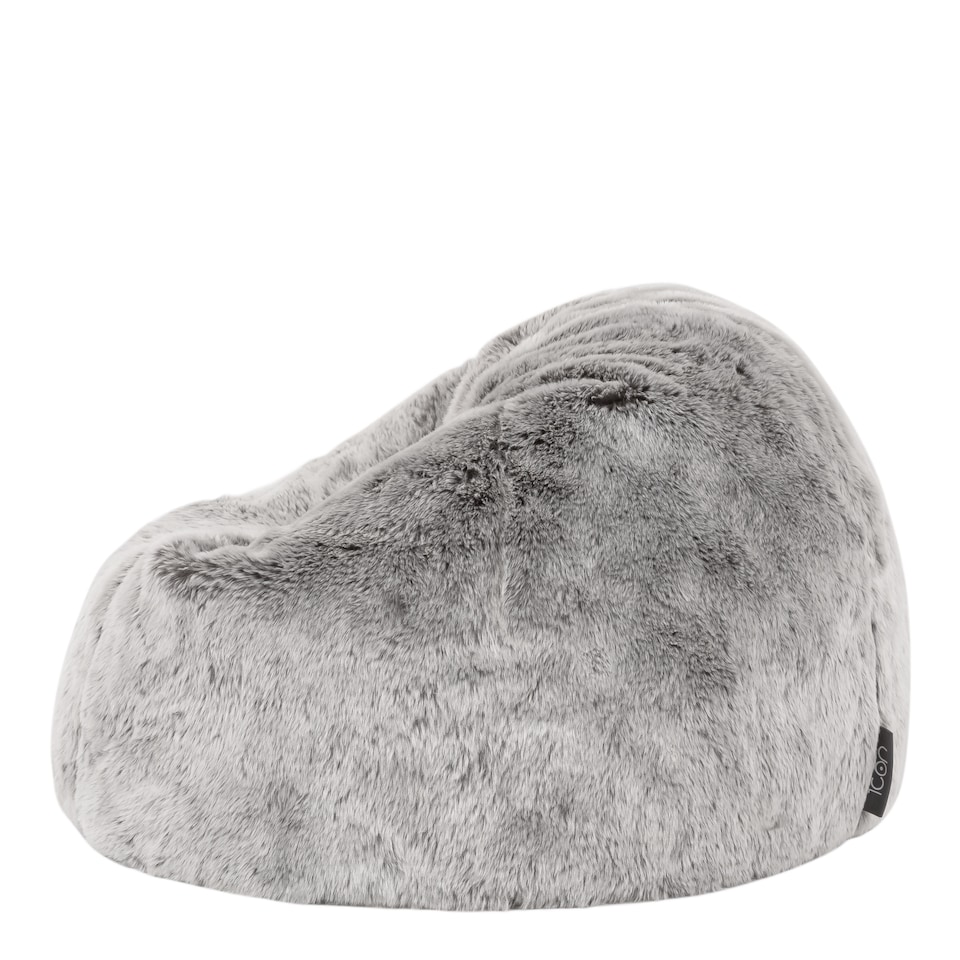 image 1 of Kids Classic Faux Fur Bean Bag Chair Arctic Wolf Grey Bean Bags for Children | Grey | Arctic Wolf Grey | 1