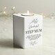 image 7 of Personalised Floral White Wooden Tea light Holder White
