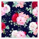 image 1 of Roses on navy (Picture Frame) White | XL