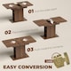 image 4 of HOMCOM Extendable Dining Table for 4-6, Kitchen Table with Shelves