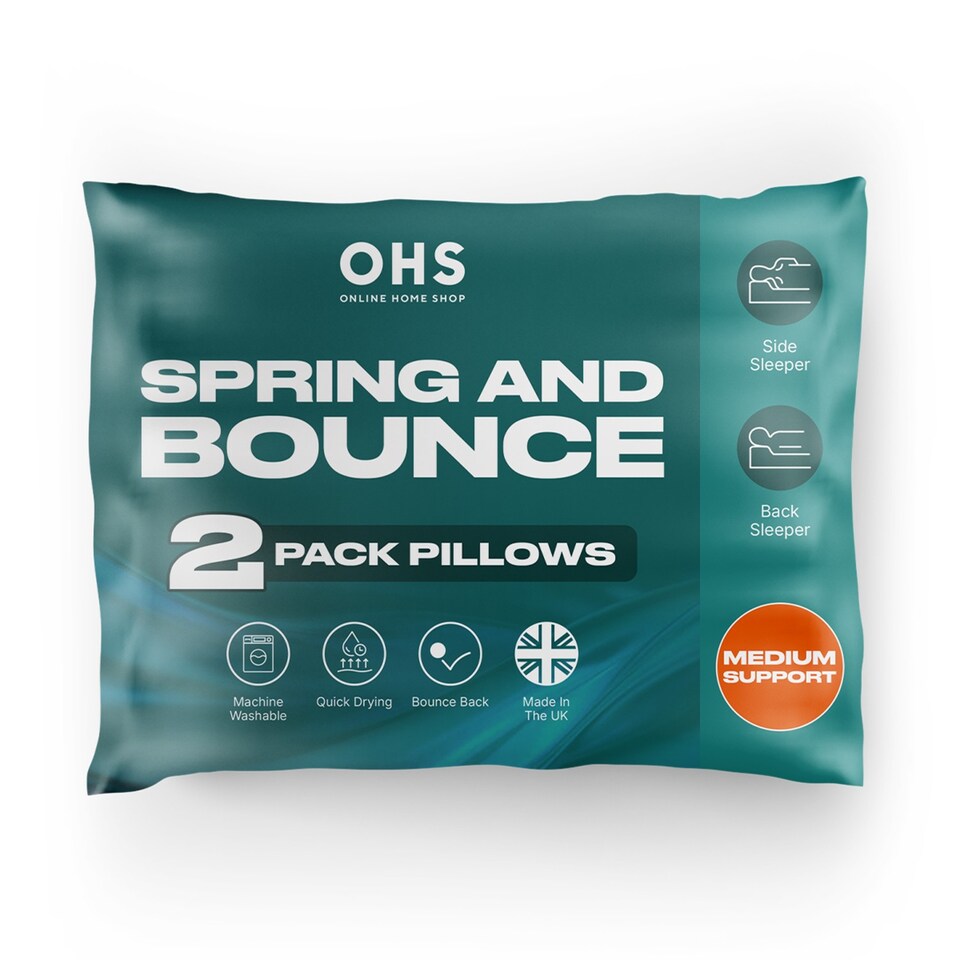 image 1 of OHS 2 Pack Spring and Bounce Pillows Medium Support