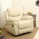 image 5 of Madison Electric Bonded Leather Automatic Recliner Home Lounge Chair (Cream)