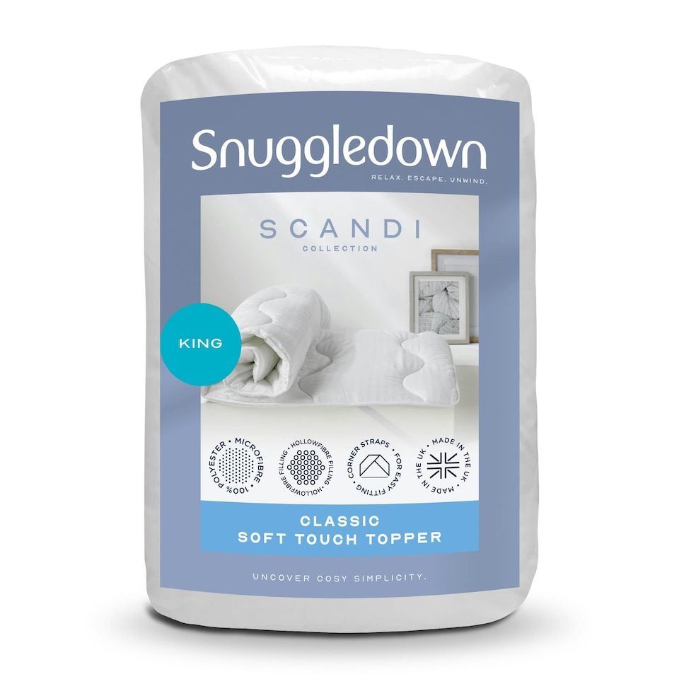 image 1 of Snuggledown Scandinavian Hollowfibre Mattress Topper, King