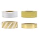image 1 of Gold & Silver Decorative Sticky Washi Tape - Pack of 4