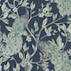 image 1 of World Of Wallpaper Keeka Peacock Wallpaper - Navy - 10m x 53cm | Blue