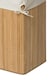 image 5 of Orsina Natural Bamboo Corner Laundry Hamper, Space-Saving Triangular Design With Lid And Cotton Lining