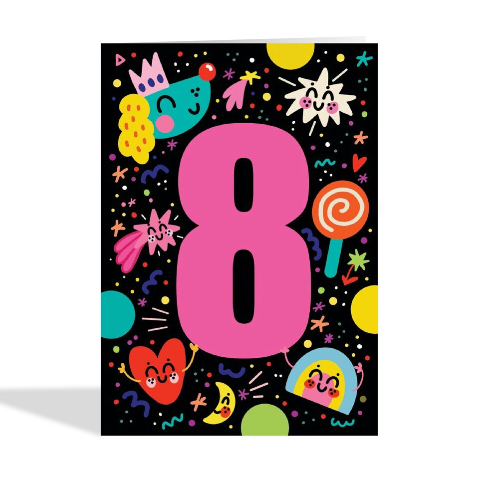 image 1 of Cute 8th Birthday Card