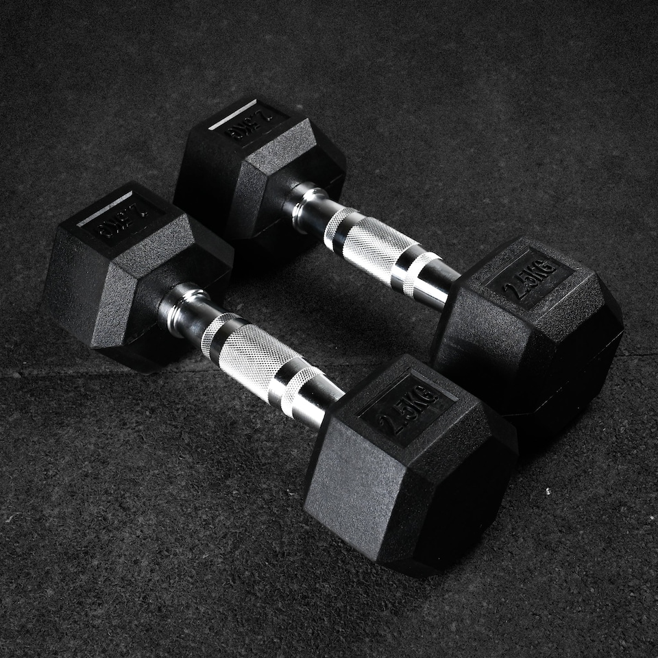 image 1 of GYM SETS UK Hex Dumbbell Pairs- (2 x 9kg (18kg))