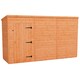 image 4 of 12 x 4 (3.53m x 1.15m) Windowless Wooden Tongue and Groove PENT Shed - Single Door (12mm T&G Floor and Roof) (12ft x 4ft) (12x4)