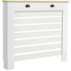 image 1 of HOMCOM Radiator Cover with Drawer, Horizontal Slat, 111cm, White