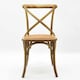 image 3 of French Cross Back Dining Chair - Elm Wood - L46 x W49 x H88 cm - Natural Brown