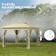 image 6 of Outsunny 3.36x3.36m Pop Up Gazebo w/ Solar-Powered LED Lights Netting Khaki
