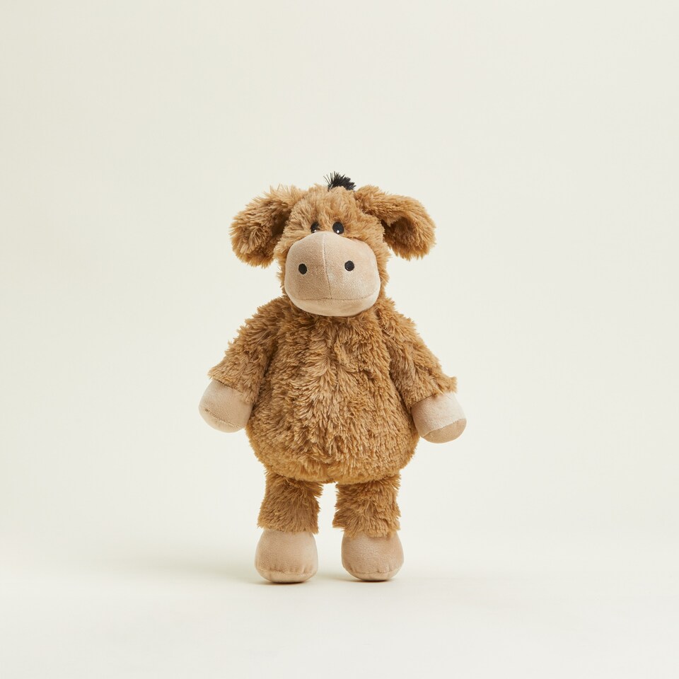 image 1 of Warmies Plush Donkey Microwavable, Heatable Cuddly Teddy Lightly Scented with French Lavender, Hot or Cold for Relaxation and Warm Relief