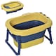 image 2 of HOMCOM Foldable Baby Bathtub for Newborns Infants Toddlers w Stool - Yellow