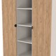 image 5 of Norway Tall  Triple 2 Door Open Shelf Wardrobe in Gold Craft Oak & Kashmir (Ready Assembled) | Brown | Gold Craft Oak & Kashmir