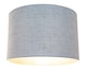 image 3 of Contemporary and Sleek Blue Textured Linen Fabric Drum Lamp Shade 60w Maximum | Blue