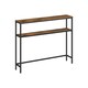 image 1 of Industrial Slim Console Table With 2 Shelves Rustic Brown Brown