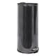image 1 of Harbour Housewares Round Stainless Steel Kitchen Pedal Bin - 30L - Black