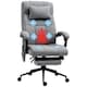 image 1 of Vinsetto Fabric Vibration Massage Office Chair with Heat, Head Pillow, Grey