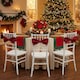 image 4 of 50cm Large Metallic Christmas Chair Bows Sashes Party Dining Decor Wedding | Red | Red | Set of 4