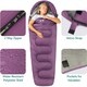 image 4 of Mummy Sleeping Bag - Purple