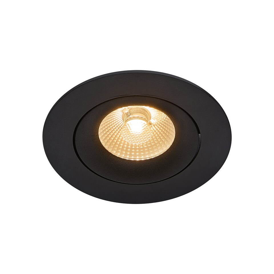 image 1 of Nordlux Aliki Indoor Downlight Black Aluminium Intergrated LED  Bathroom Safe - Mains Powered, IP44 | Black | Black