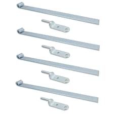 HD Long Tailgate Straight Hinge 460mm x 40mm + 12.5mm Bolt on Gudgeon Pin 4pk Silver