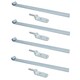 image 1 of HD Long Tailgate Straight Hinge 460mm x 40mm + 12.5mm Bolt on Gudgeon Pin 4pk Silver