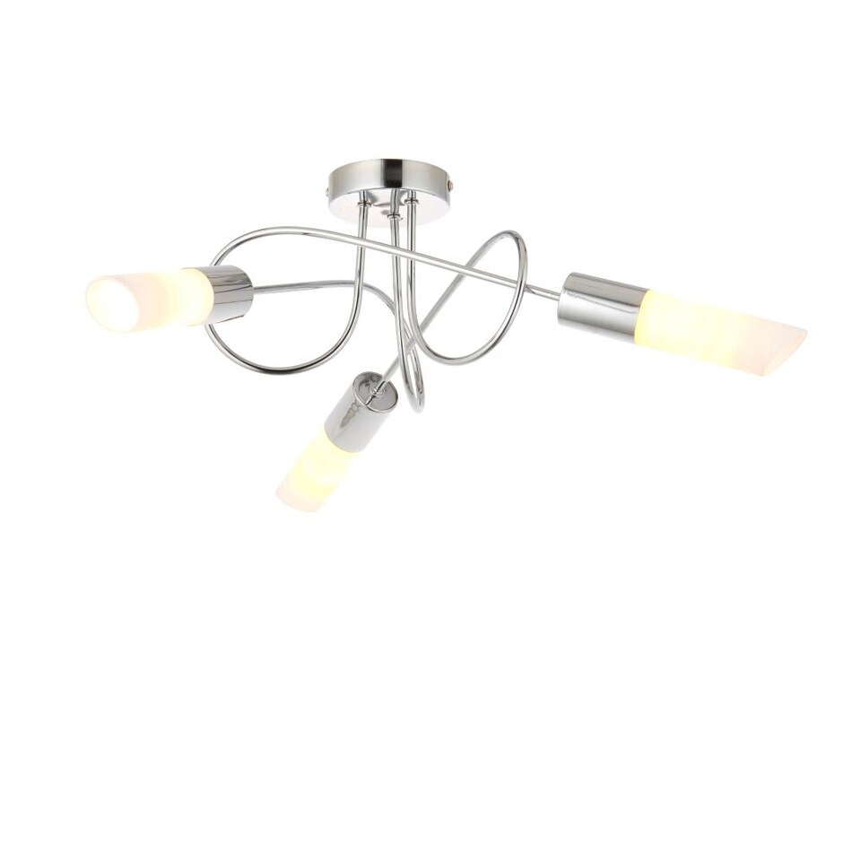image 1 of Patras Chrome 3 Light Semi Flush Ceiling Light