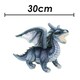 image 2 of Dragon Grey Soft Toy Realistic Looking Dragon Plushe Cuddly Fantasy 30cm Grey