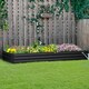 image 2 of Outsunny Galvanised Raised Garden Bed Metal Planter Box with Open Bottom, Green