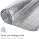 image 10 of Radiator Foil Insulation Roll Reflector Panels - Energy Saving Radiator Heat Deflector for Home Heating | Silver | 10m x 60cm - Roll | 1