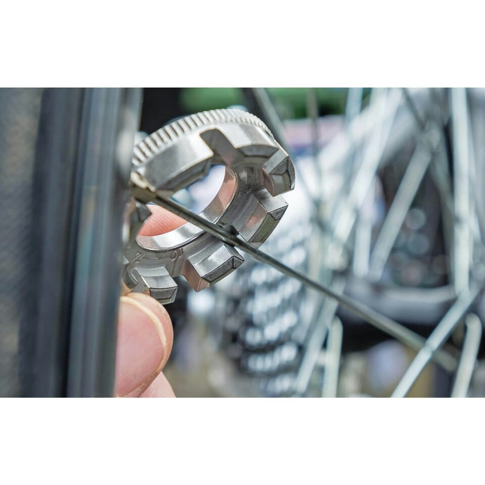 image 1 of Draper 44039 Universal Chrome Molybdenum Spoke Key for Bicycle/Bike , Blue