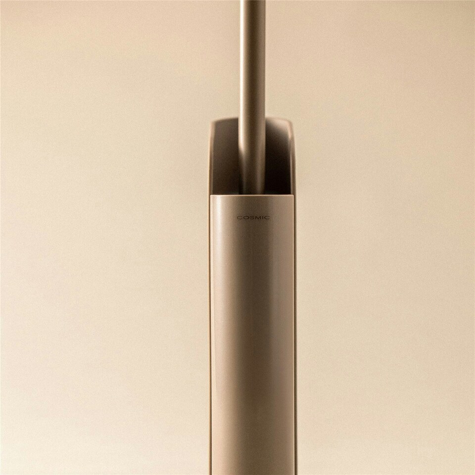 image 1 of Cosmic Dual Toilet Brush Holder with Silicone for Bathroom, Matt Finish Black