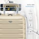 image 4 of 40x30x20cm Wizz Air & Vueling Maximum Size Free Cabin Carry On Lightweight 4 Wheel ABS Hard Case Suitcases Cabin Carry On Hand Luggage Cream | Champagne | Cabin Bag
