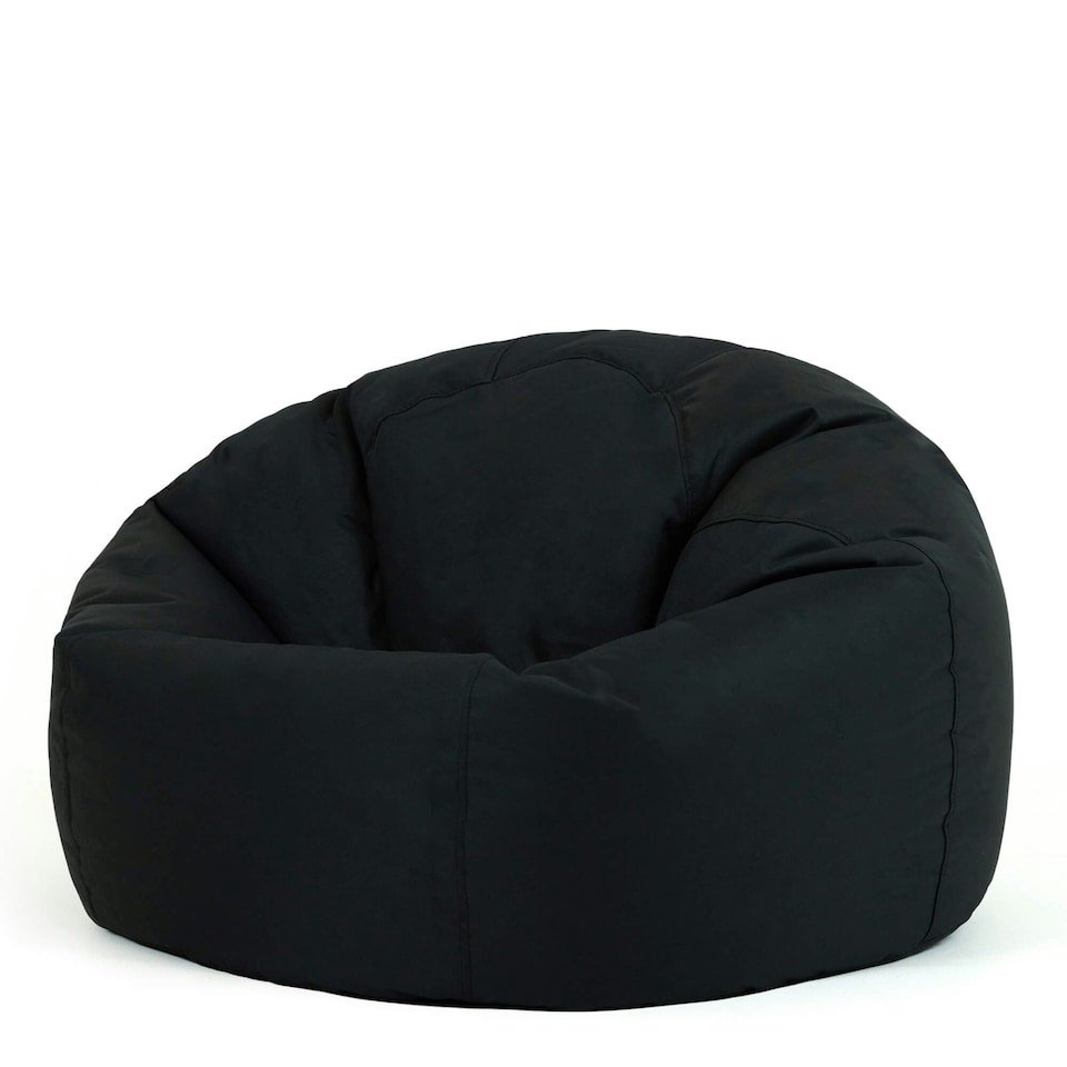 image 1 of icon Classic Indoor Outdoor Bean Bag Black Bean Bag Chair Black