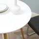 image 8 of HOMCOM Round Dining Table with Matte Top Metal legs, Kitchen Table for 2 People