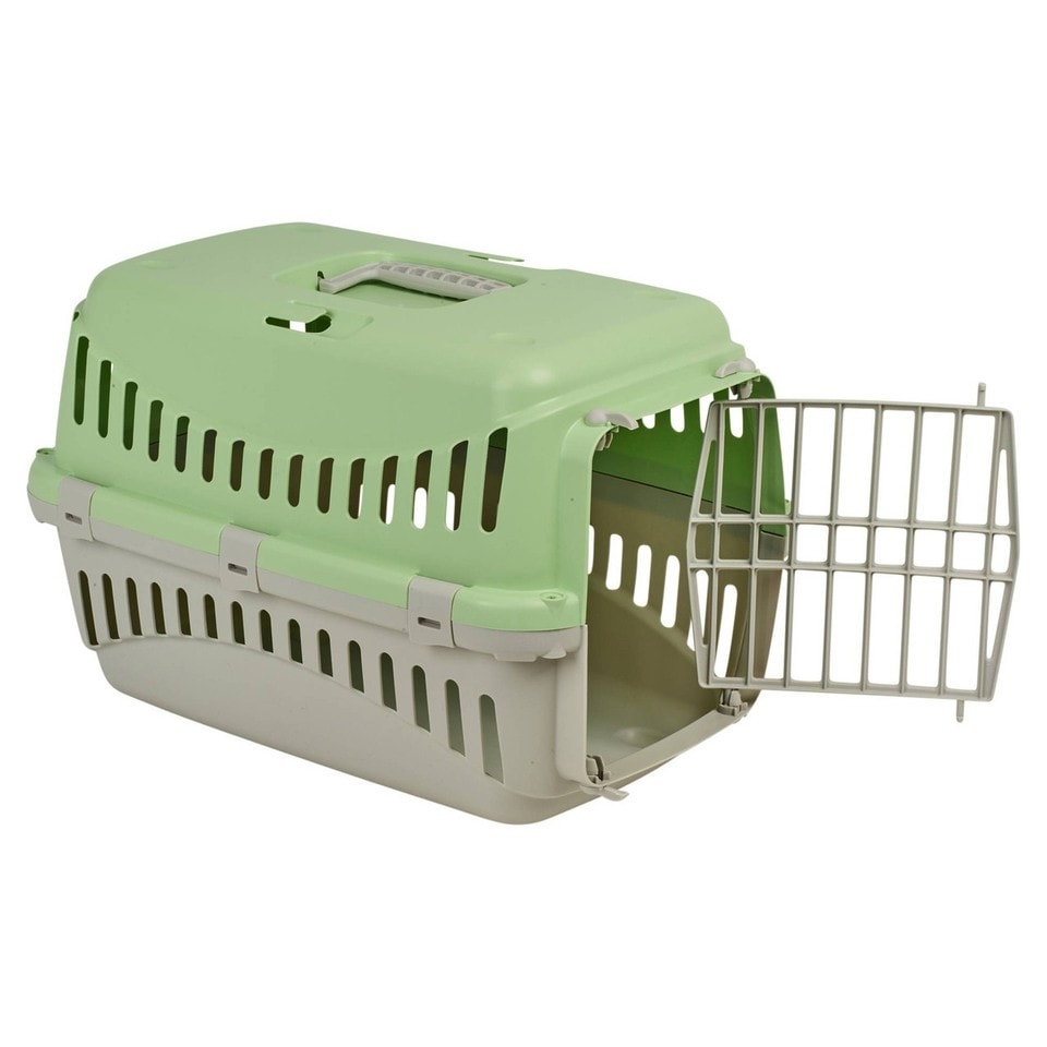 image 1 of Transportini Pet Carrier Travel Crate Cat Dog Cage Portable Box Pastel | Green | Pastel Green | Medium | 1