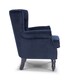 image 5 of Velvet Navy Blue Liana Accent Wingback Chair