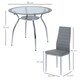 image 7 of HOMCOM Round Dining Table Set for 4, Kitchen Table and Chairs with Cushion