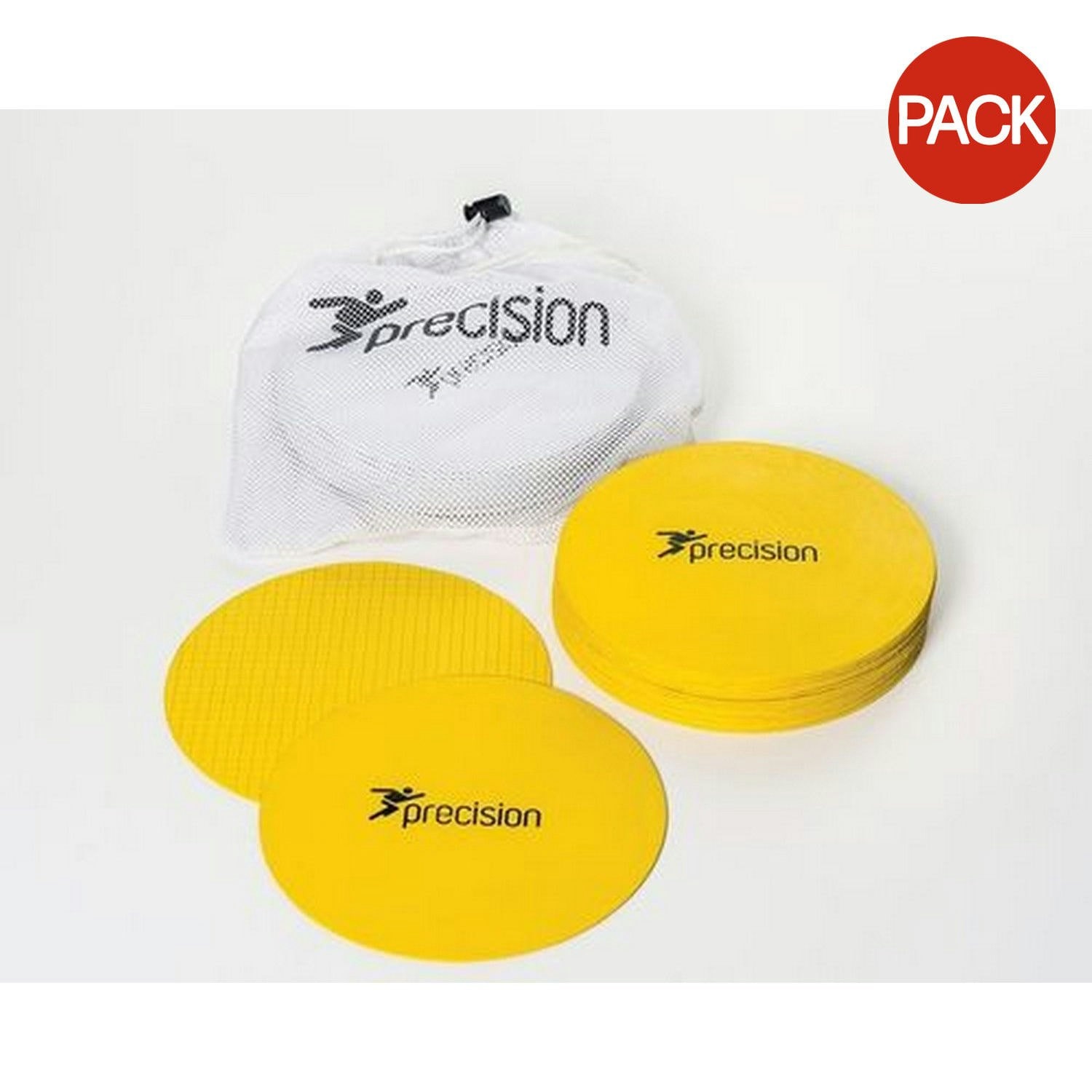 Precision Round Rubber Marker Discs (Pack Of 20) in Yellow | Size: Large