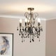 image 1 of ValueLights Viscount 5 Way Black Jewel Chandelier Ceiling Pendant Light with LED Bulbs