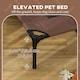 image 6 of PawHut 122cm Elevated Dog Bed Cooling Raised Pet Cot UV Protection Canopy Brown